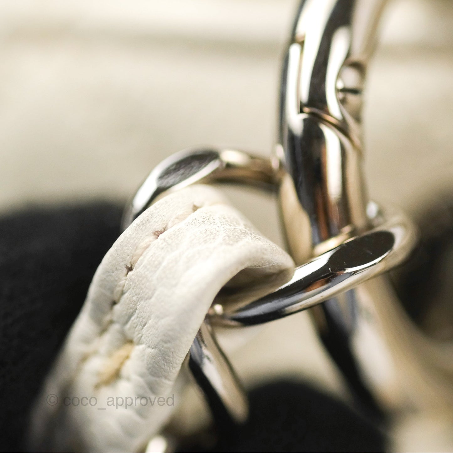 Chanel GST White Caviar Silver Hardware