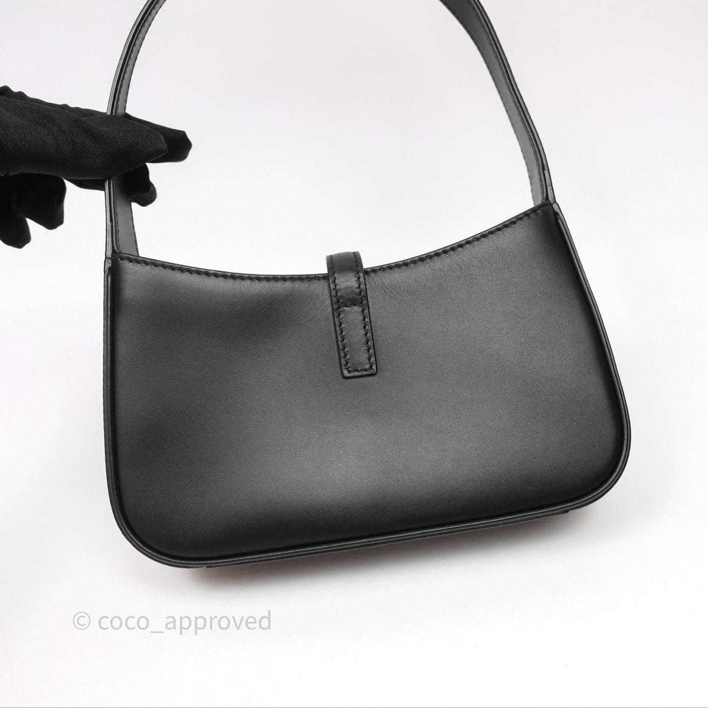 Saint Laurent ‘Le 5 a 7’ Mini Hobo Bag Black Smooth Calfskin