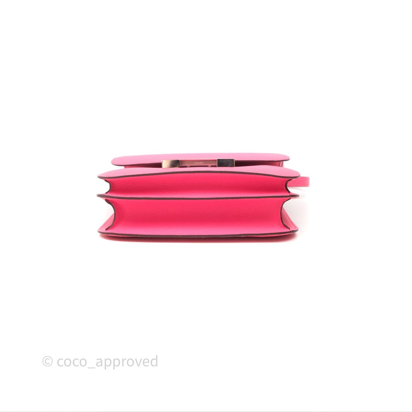 Hermès Mini Constance 18cm Rose Azalee 8W Palladium Hardware