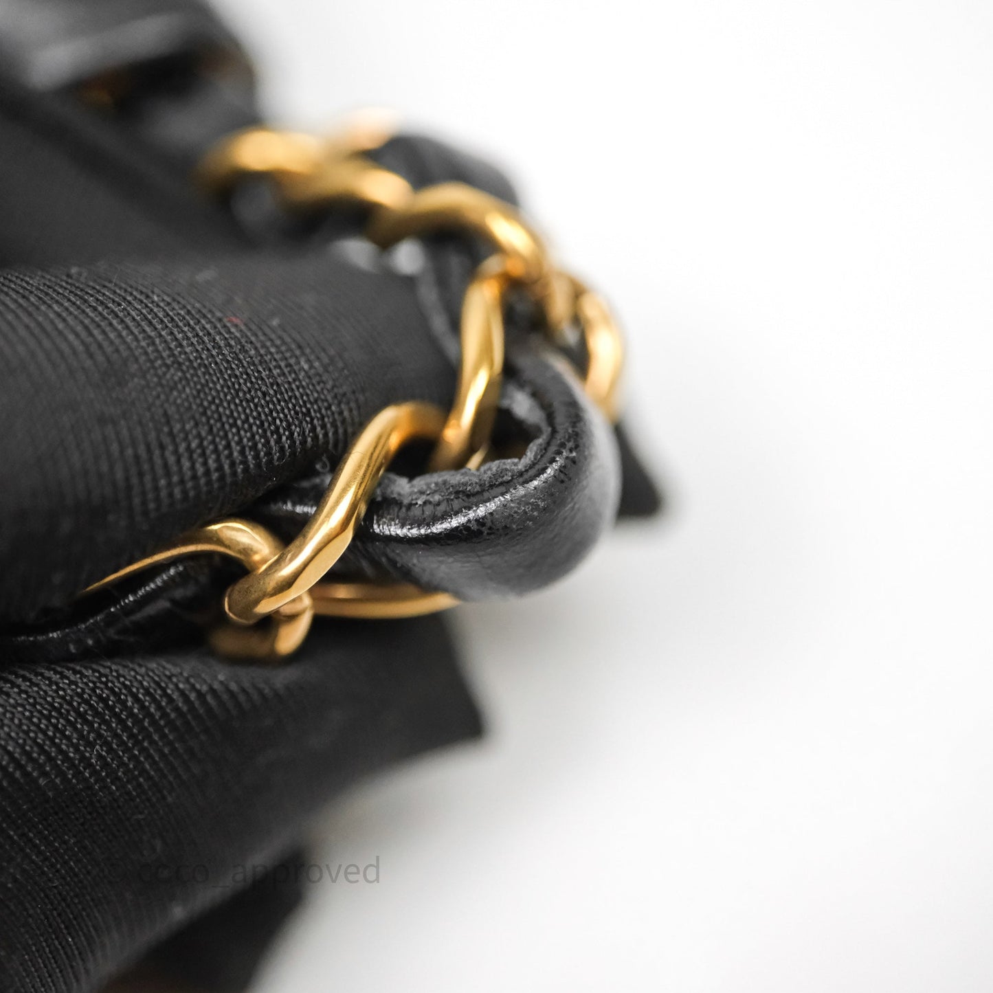 Chanel 22 Small Black Shiny Crumpled Calfskin Aged Gold Hardware