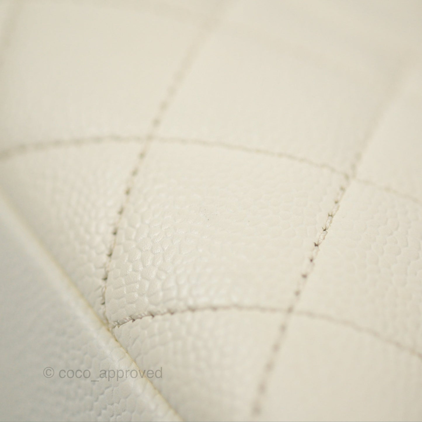 Chanel GST White Caviar Silver Hardware