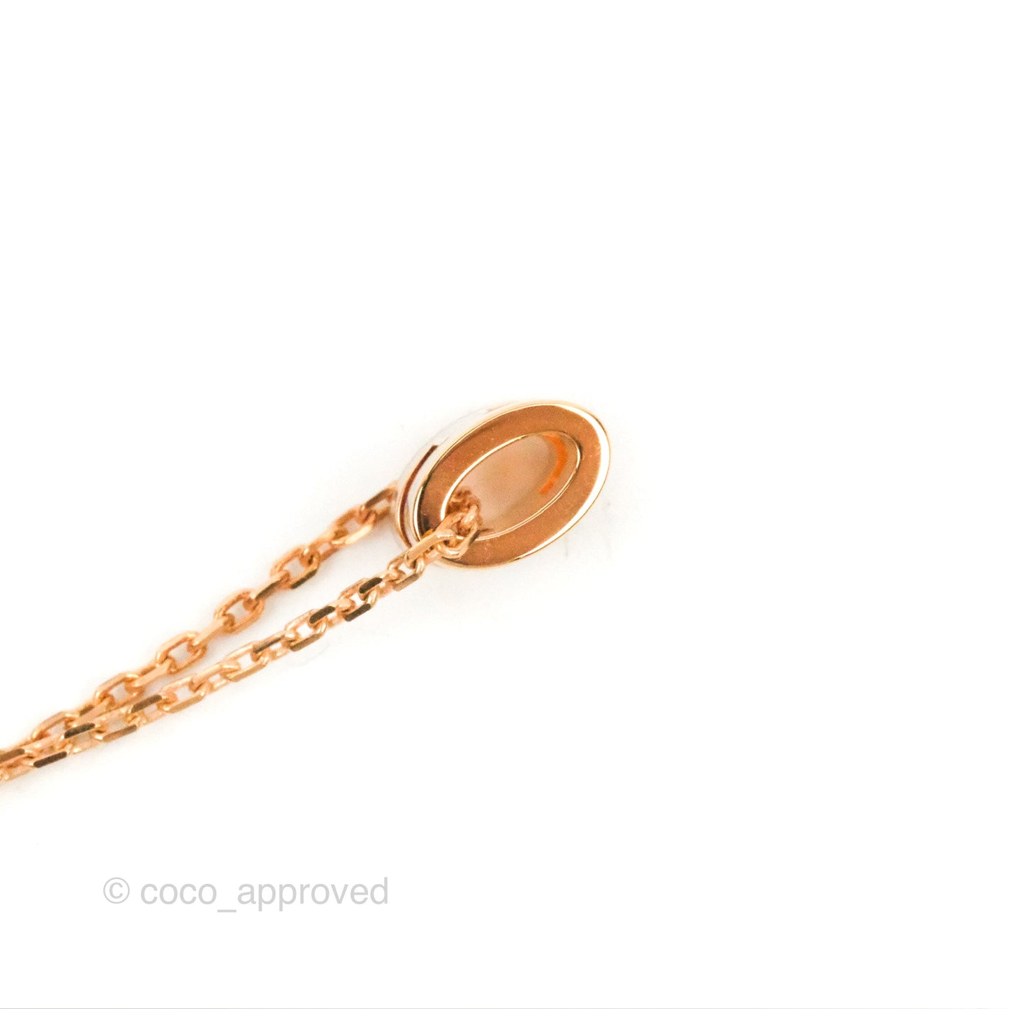 Hermès Mini Pop H Marron Glace Pendant Necklace Rose Gold Hardware