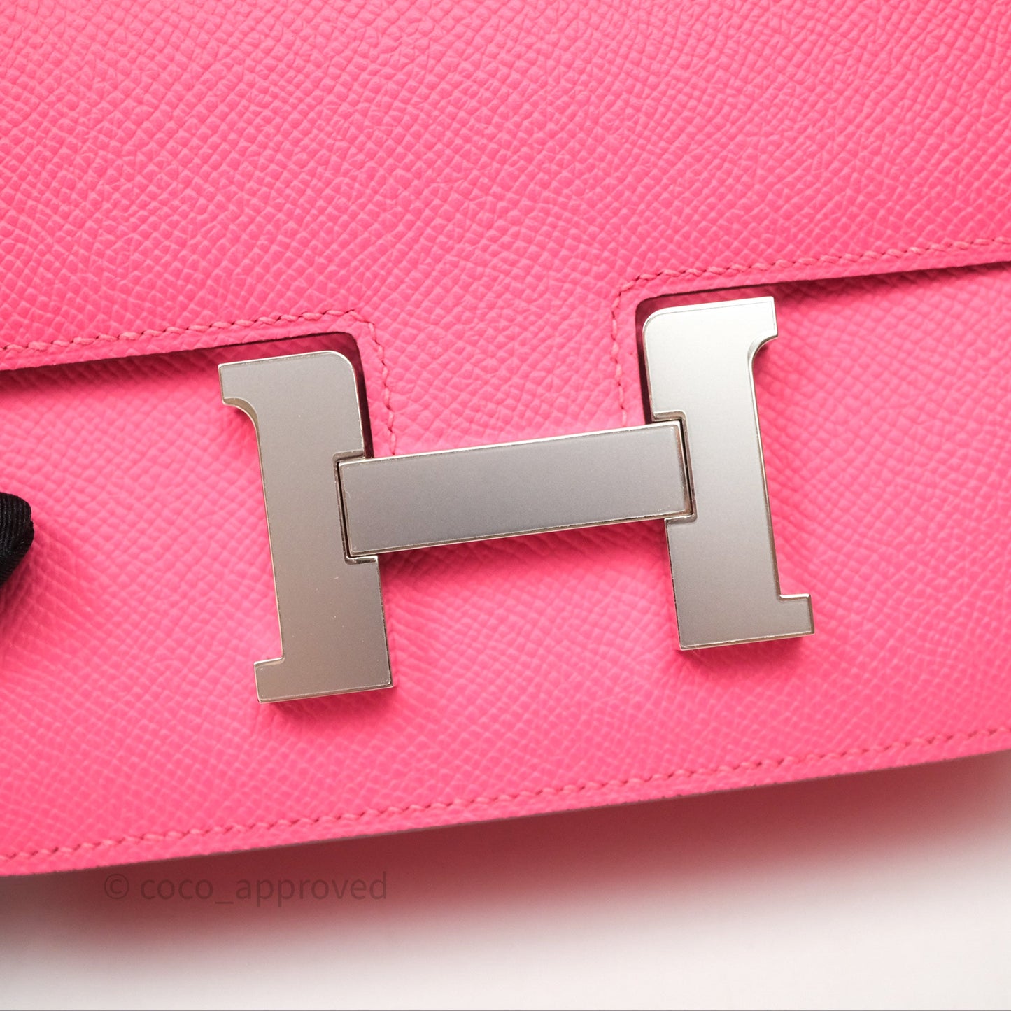 Hermès Mini Constance 18cm Rose Azalee 8W Palladium Hardware