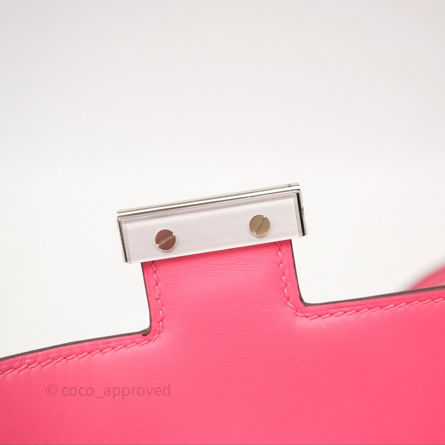 Hermès Mini Constance 18cm Rose Azalee 8W Palladium Hardware