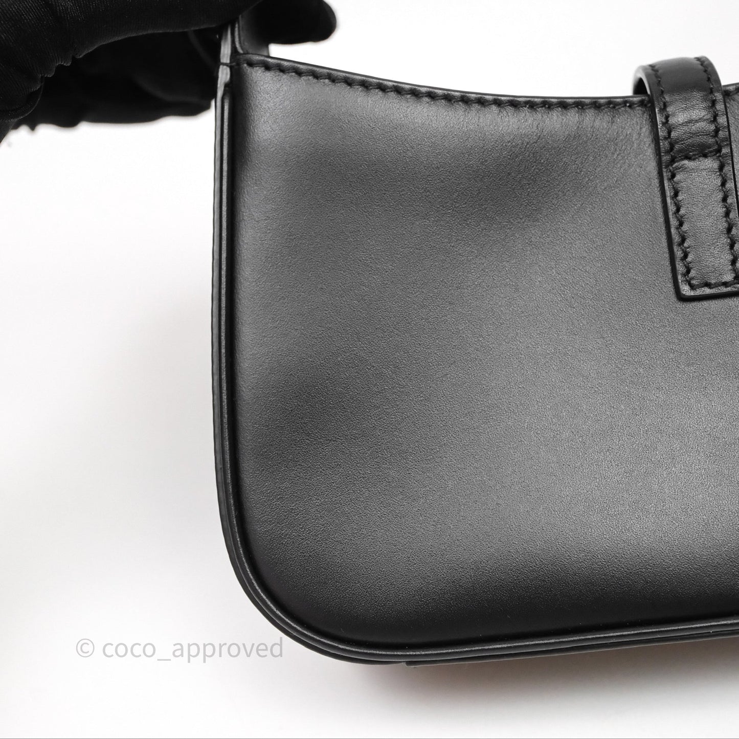 Saint Laurent ‘Le 5 a 7’ Mini Hobo Bag Black Smooth Calfskin