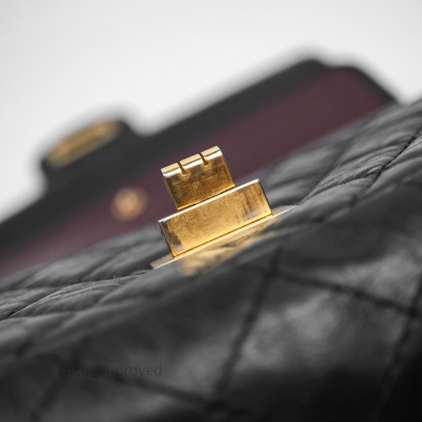 Chanel Reissue 225 Quilted Black Calfskin Aged Gold Hardware
