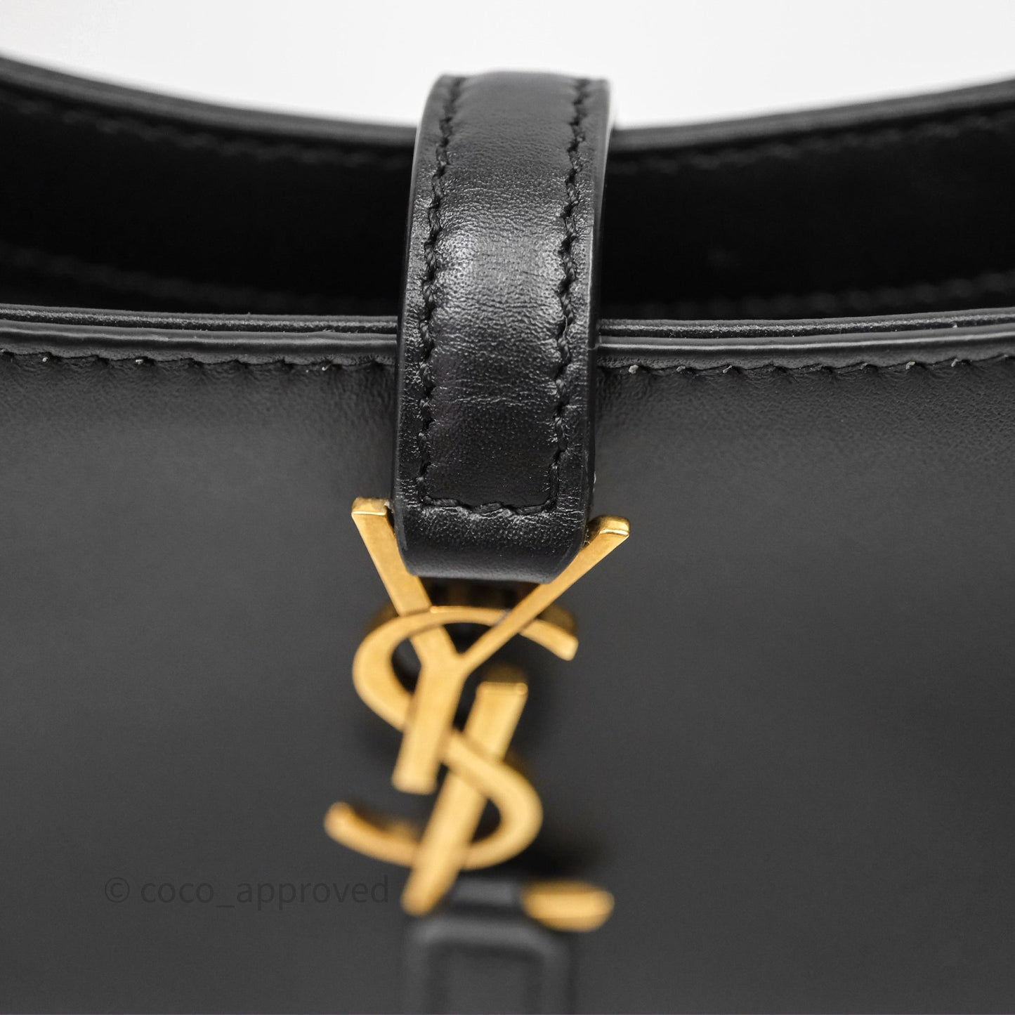 Saint Laurent ‘Le 5 a 7’ Mini Hobo Bag Black Smooth Calfskin
