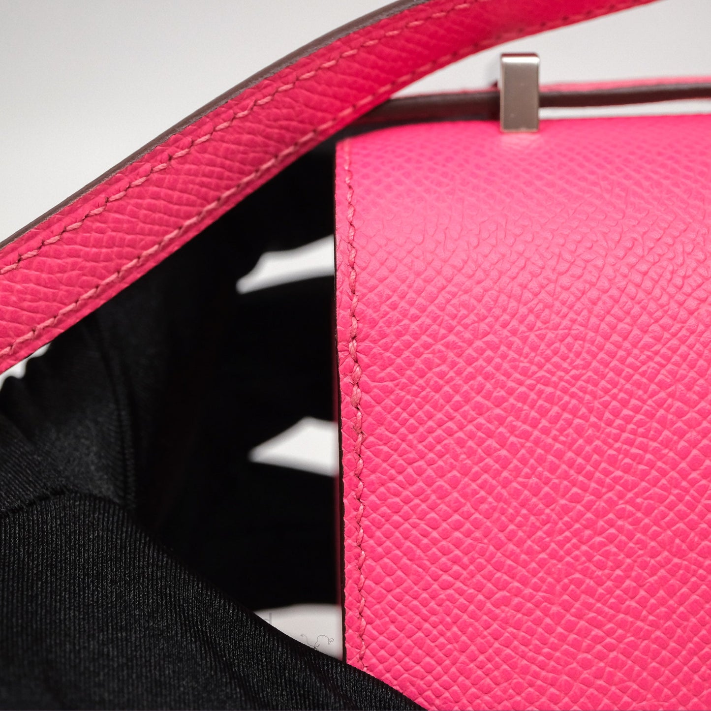Hermès Mini Constance 18cm Rose Azalee 8W Palladium Hardware
