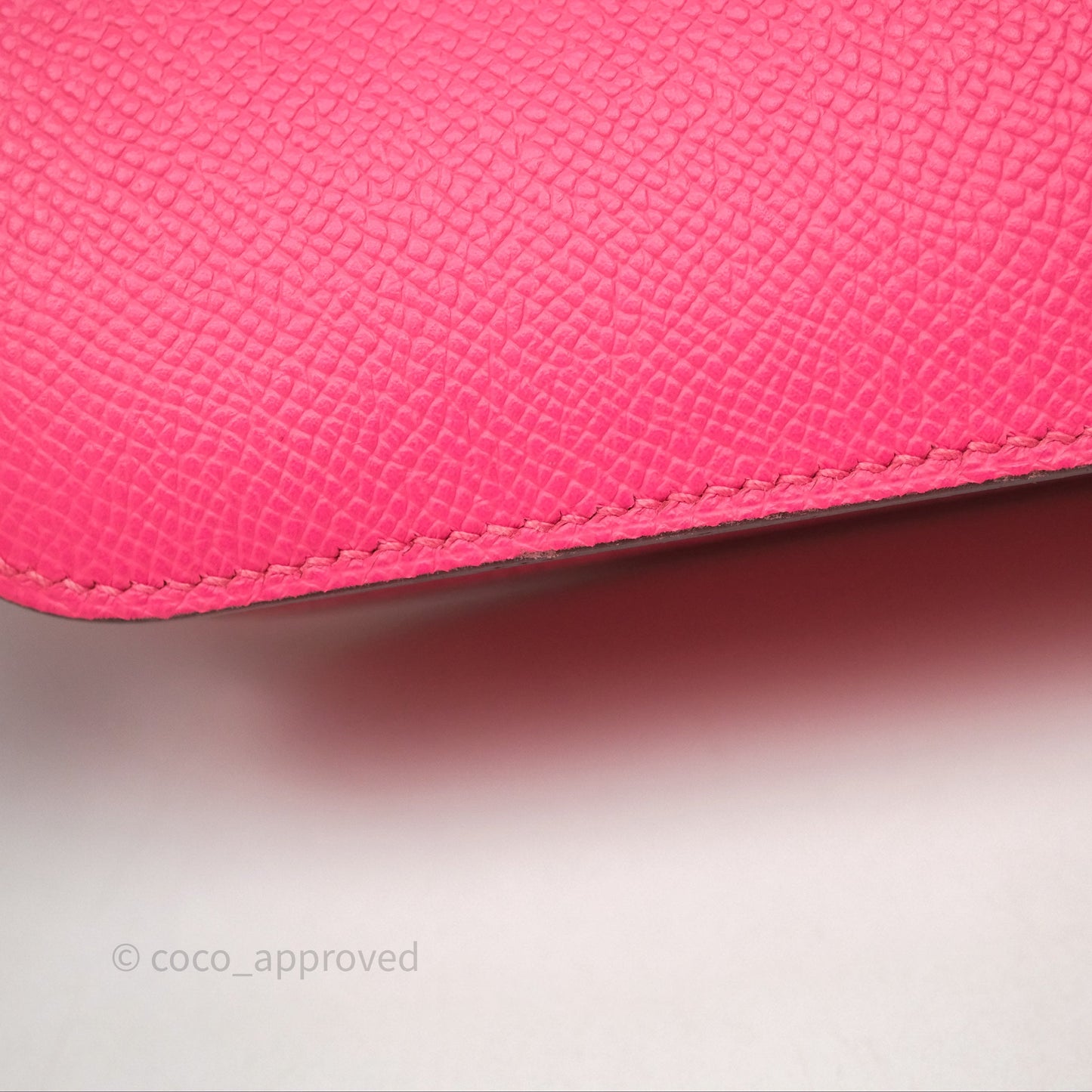 Hermès Mini Constance 18cm Rose Azalee 8W Palladium Hardware