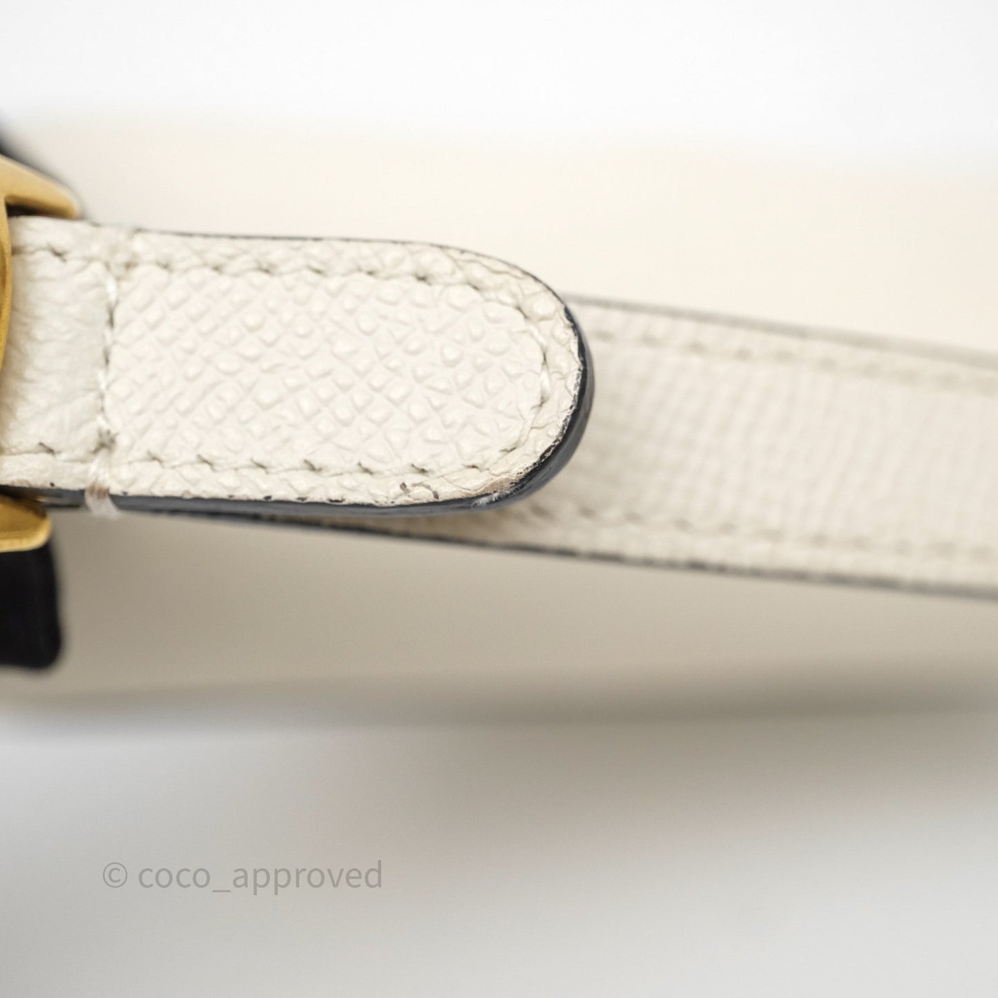 Christian Dior Mini Saddle Bag White Grained Calfskin Gold Hardware