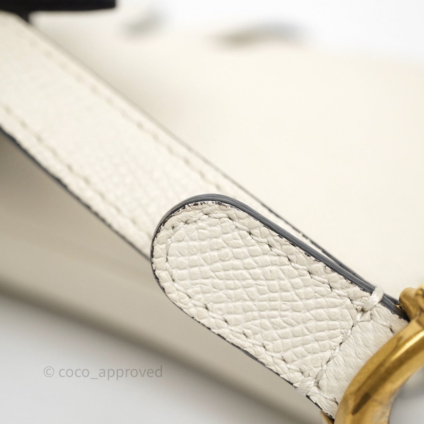 Christian Dior Mini Saddle Bag White Grained Calfskin Gold Hardware