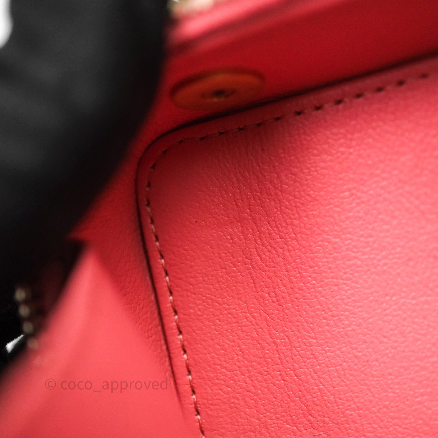 Chanel Top Handle Vanity Case Pink Lambskin Aged Gold Hardware