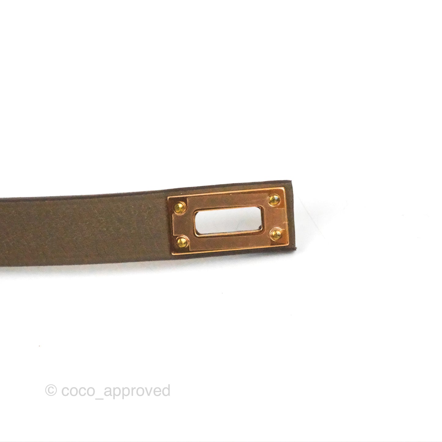 Hermès Kelly Double Tour Bracelet Etoupe Swift Rose Gold Hardware