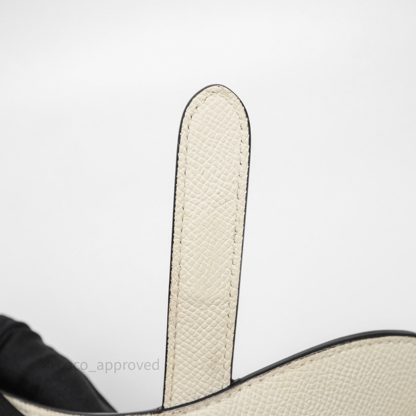 Christian Dior Mini Saddle Bag White Grained Calfskin Gold Hardware