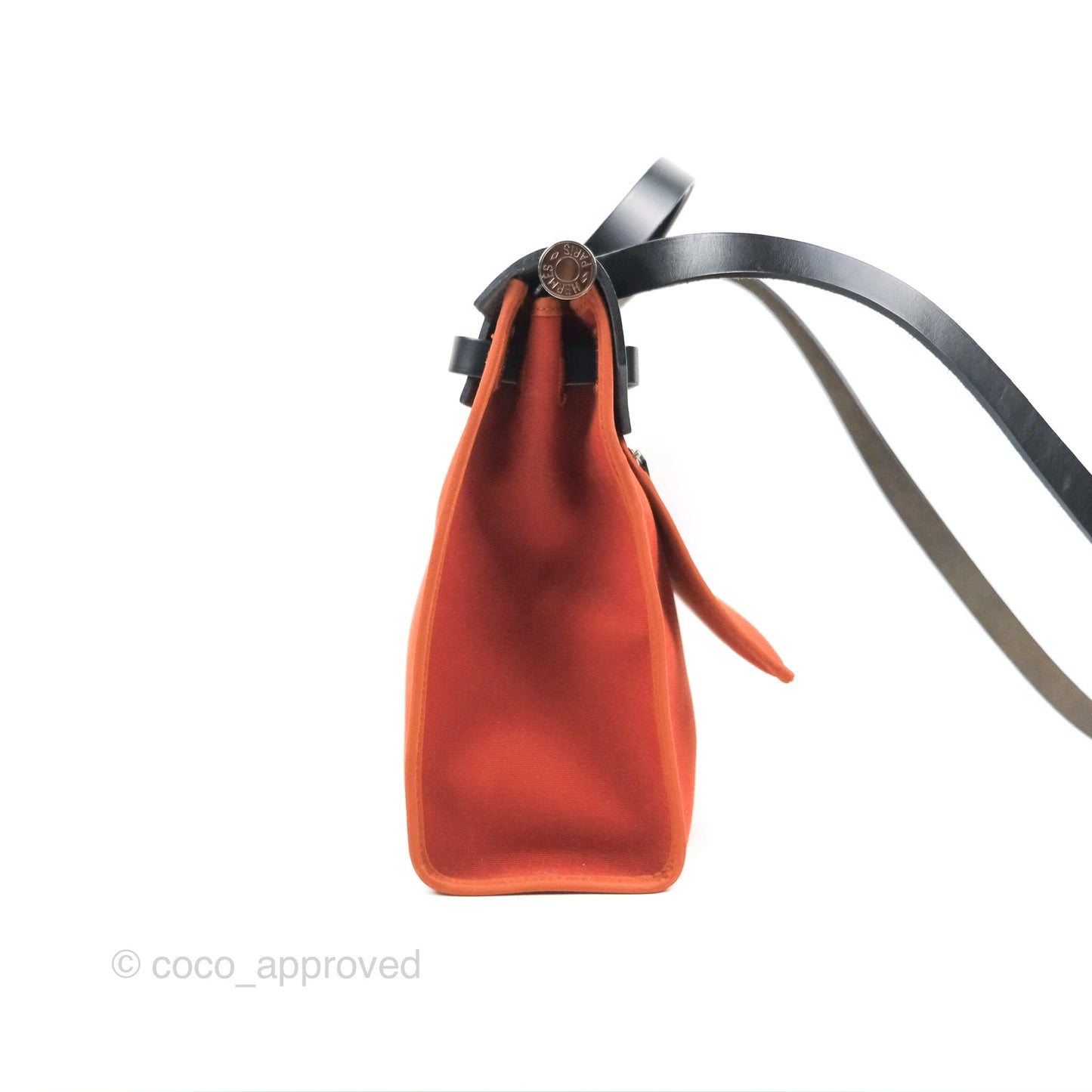 Hermès Herbag Zip 31 Cuivre/Black Canvas Palladium Hardware