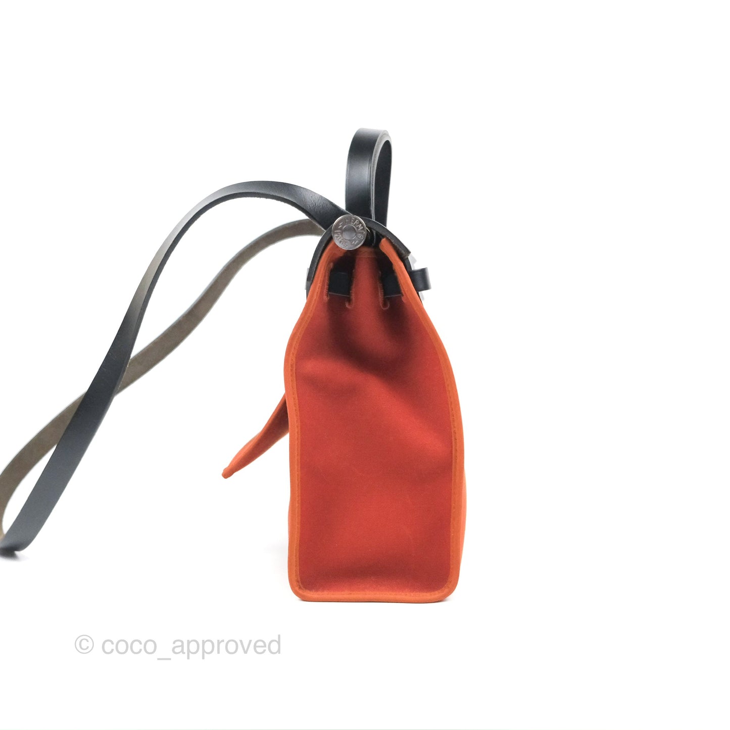 Hermès Herbag Zip 31 Cuivre/Black Canvas Palladium Hardware
