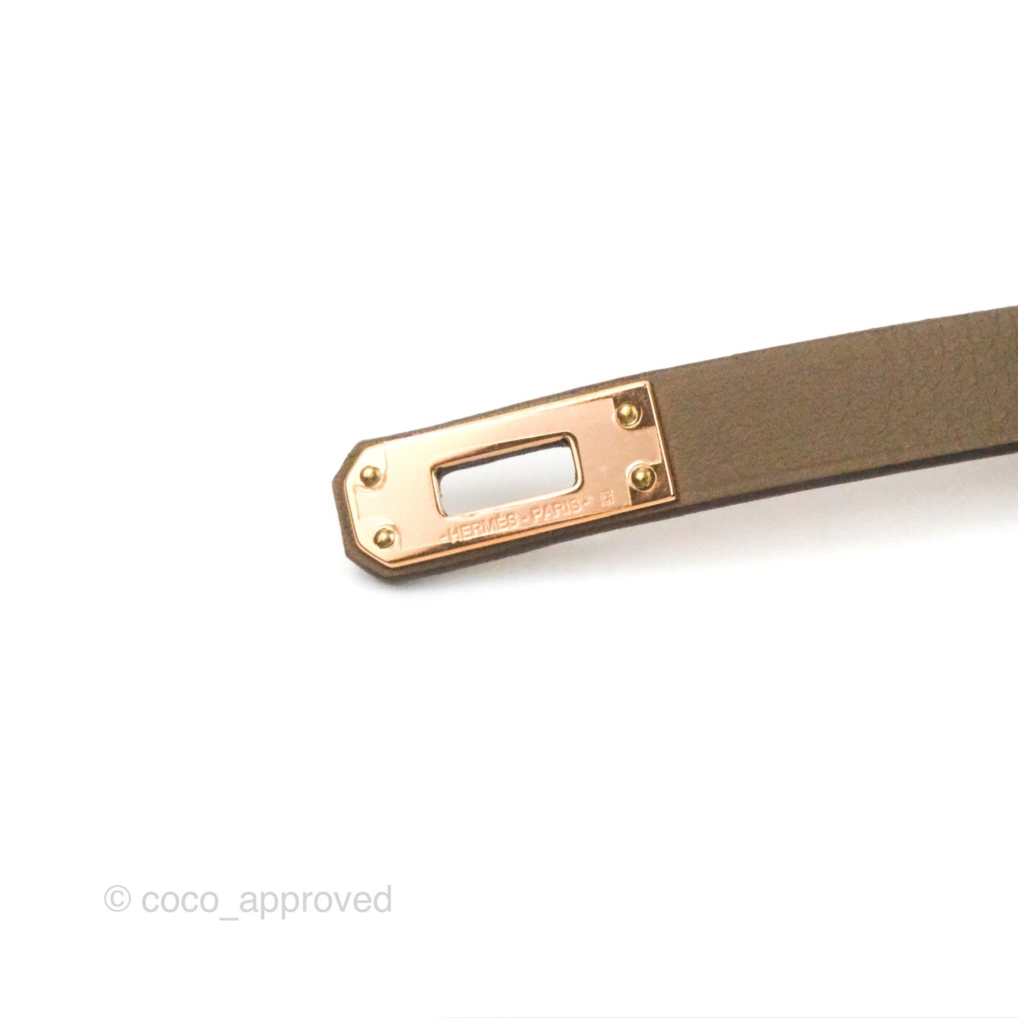 Hermès Kelly Double Tour Bracelet Etoupe Swift Rose Gold Hardware
