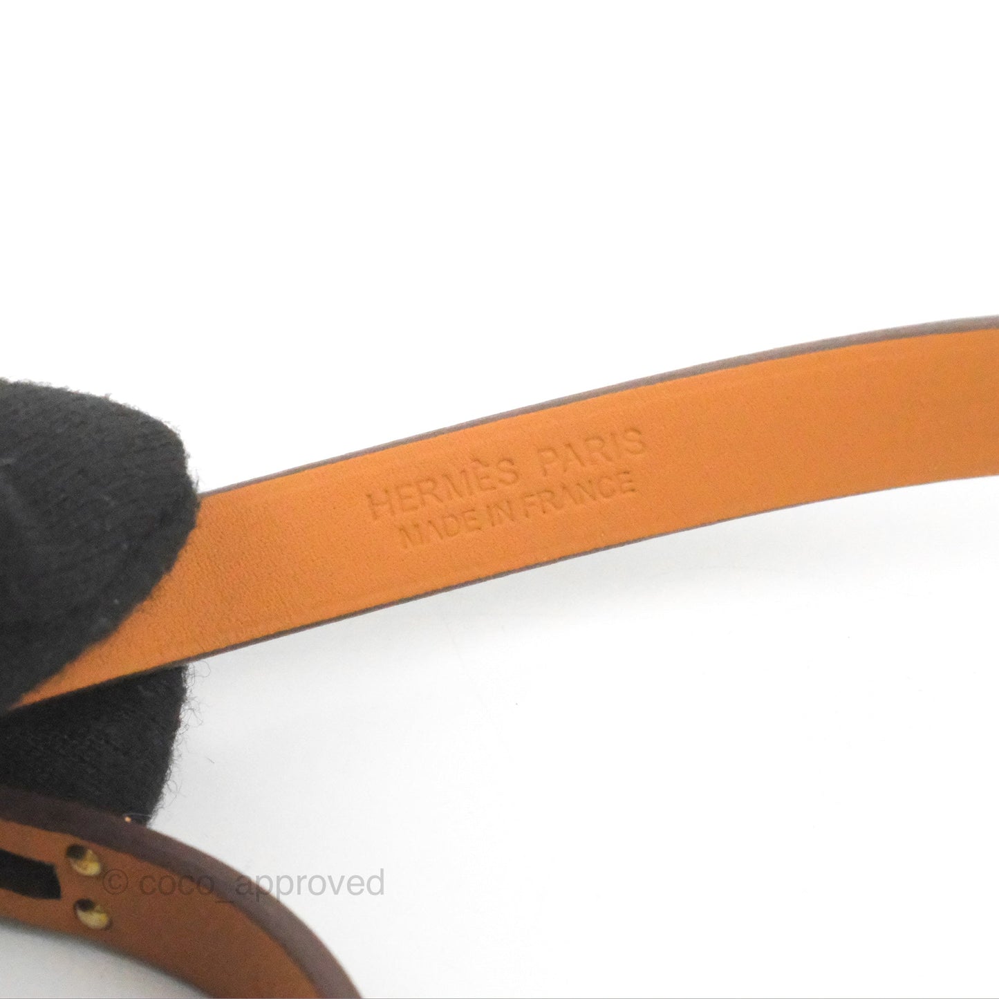 Hermès Kelly Double Tour Bracelet Etoupe Swift Rose Gold Hardware