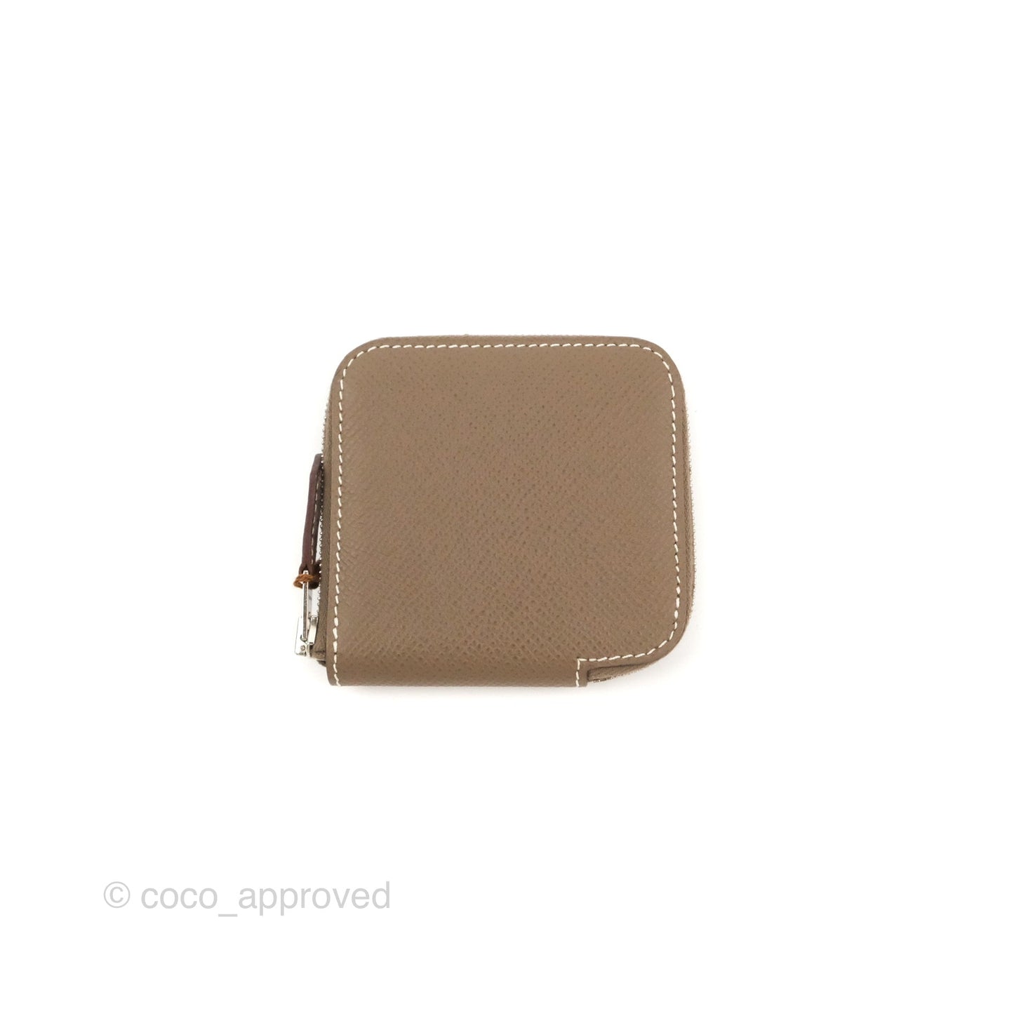 Hermès Silk'In Change Purse Etoupe Epsom