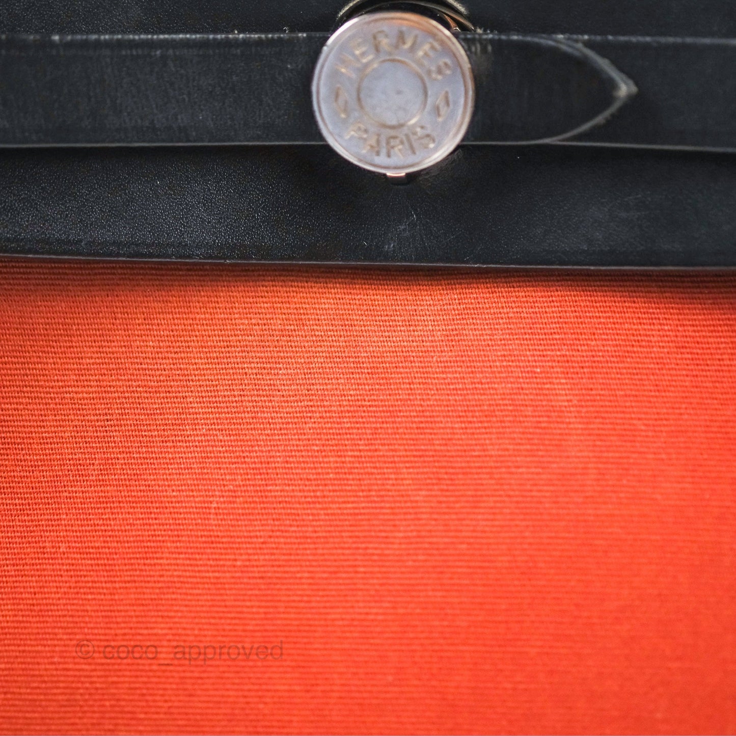 Hermès Herbag Zip 31 Cuivre/Black Canvas Palladium Hardware