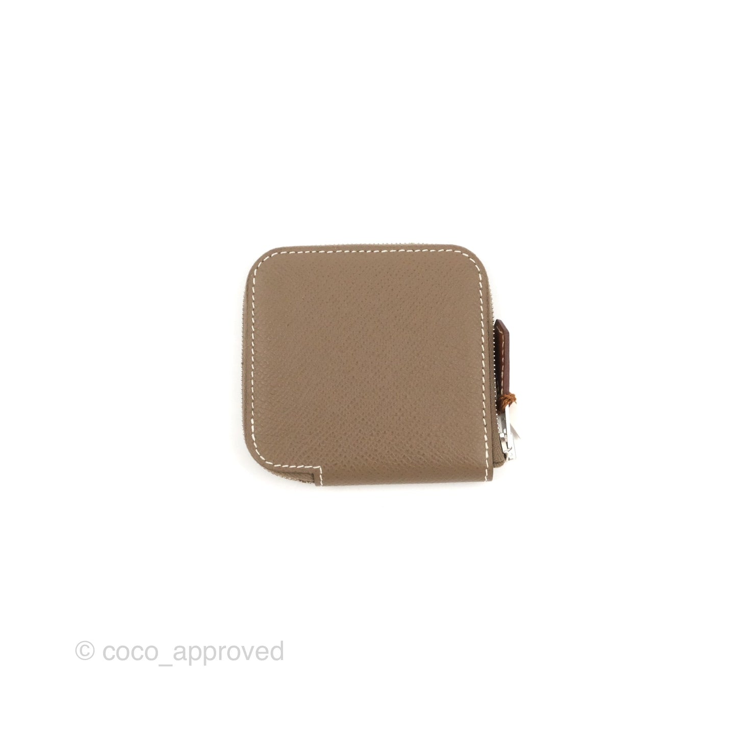 Hermès Silk'In Change Purse Etoupe Epsom