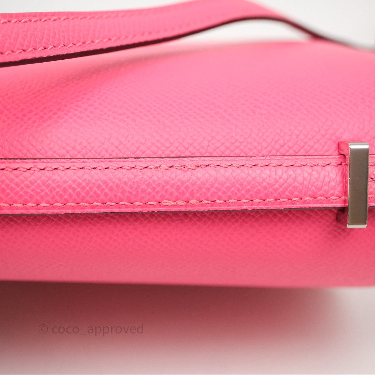 Hermès Mini Constance 18cm Rose Azalee 8W Palladium Hardware