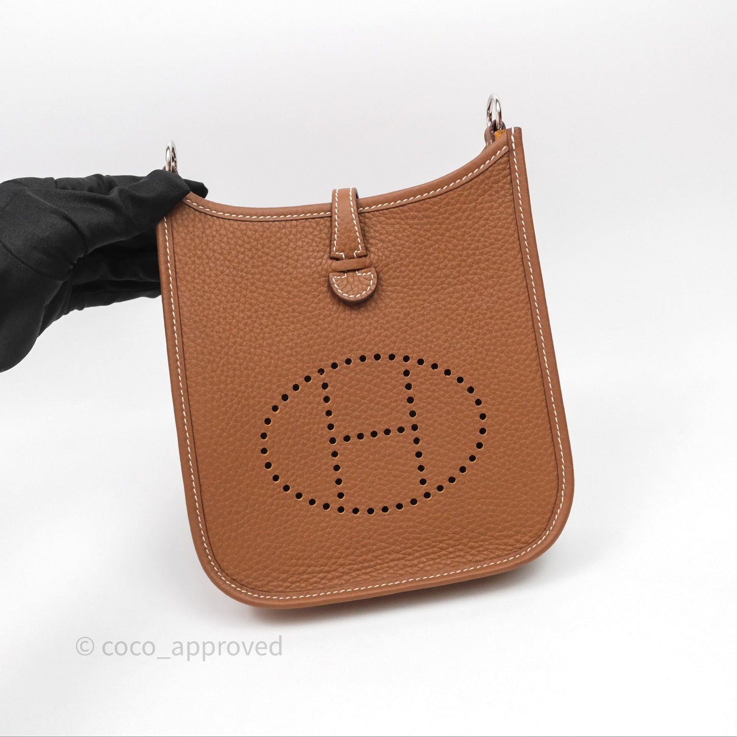 Hermès Mini Evelyne 16 Gold 37 Clemence Palladium Hardware