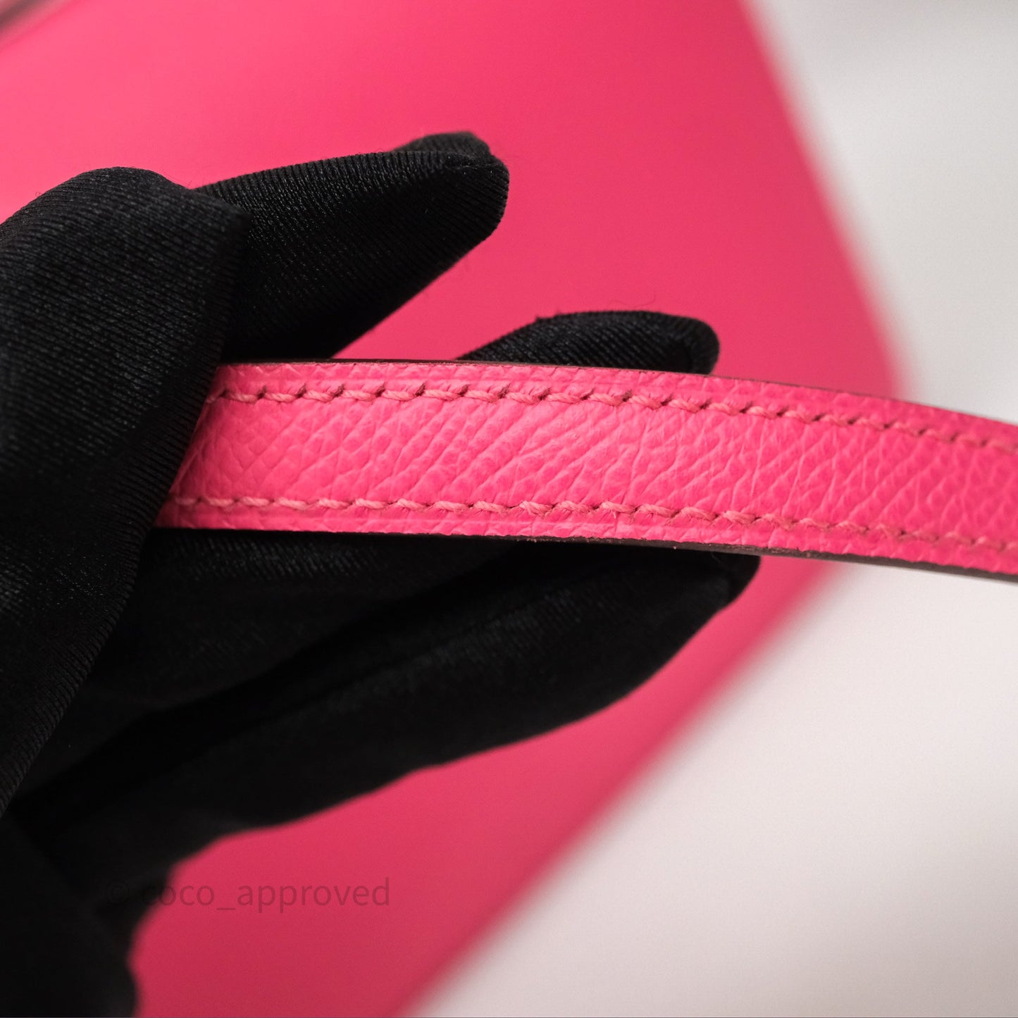 Hermès Mini Constance 18cm Rose Azalee 8W Palladium Hardware