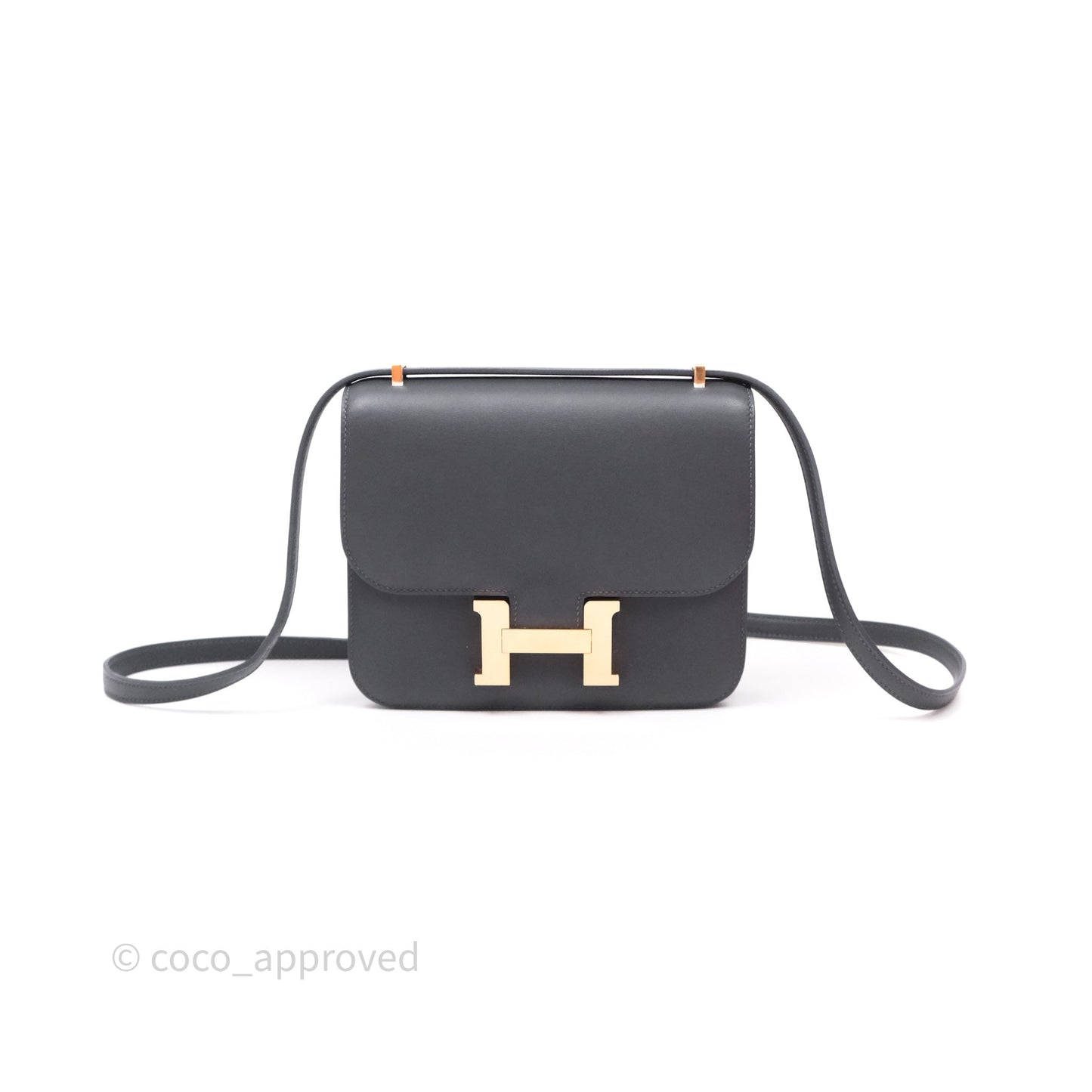 Hermès Mini Constance III Miroir Veau Swift 85 Ardoise Gold Hardware