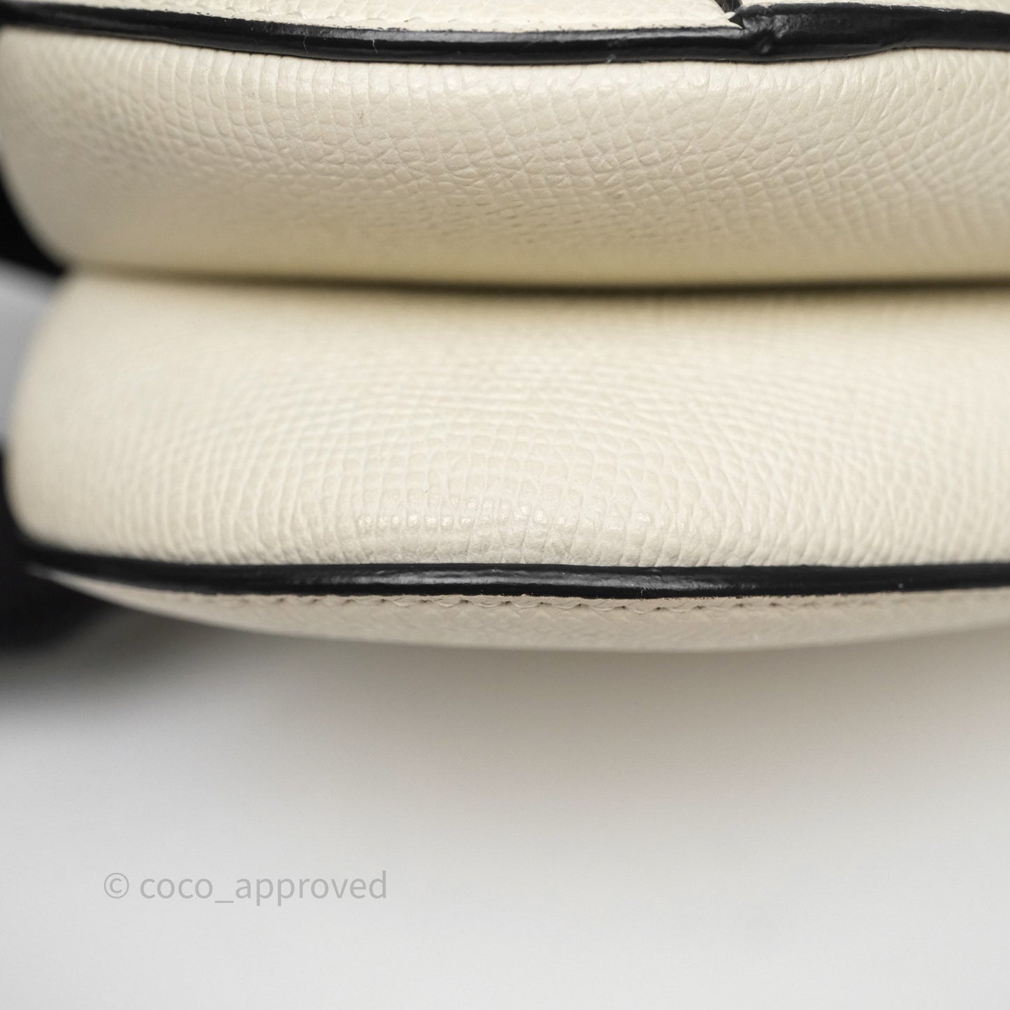 Christian Dior Mini Saddle Bag White Grained Calfskin Gold Hardware