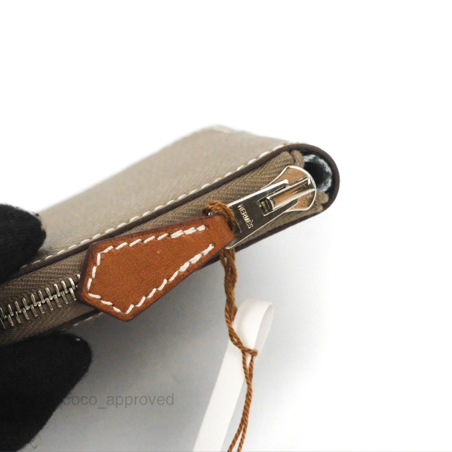 Hermès Silk'In Change Purse Etoupe Epsom
