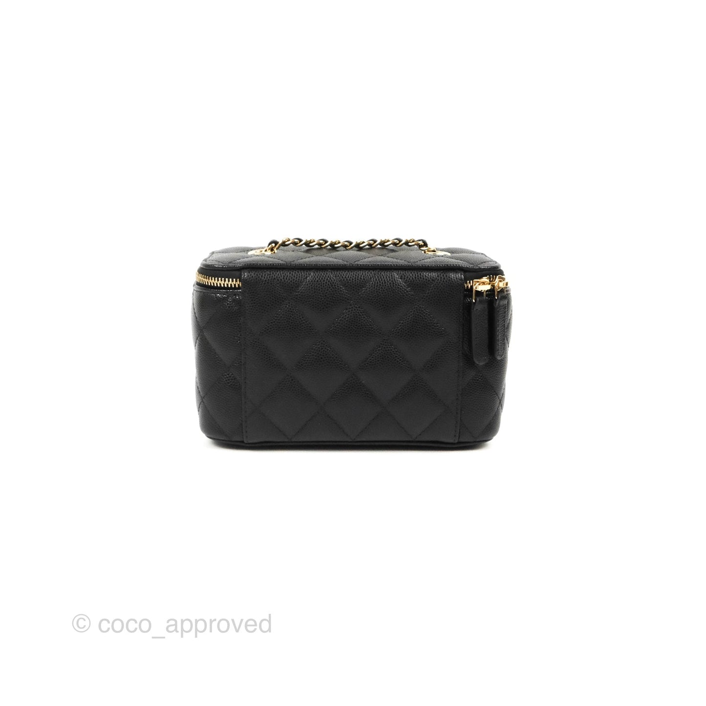 Chanel Classic Vanity Rectangular Black Caviar Gold Hardware