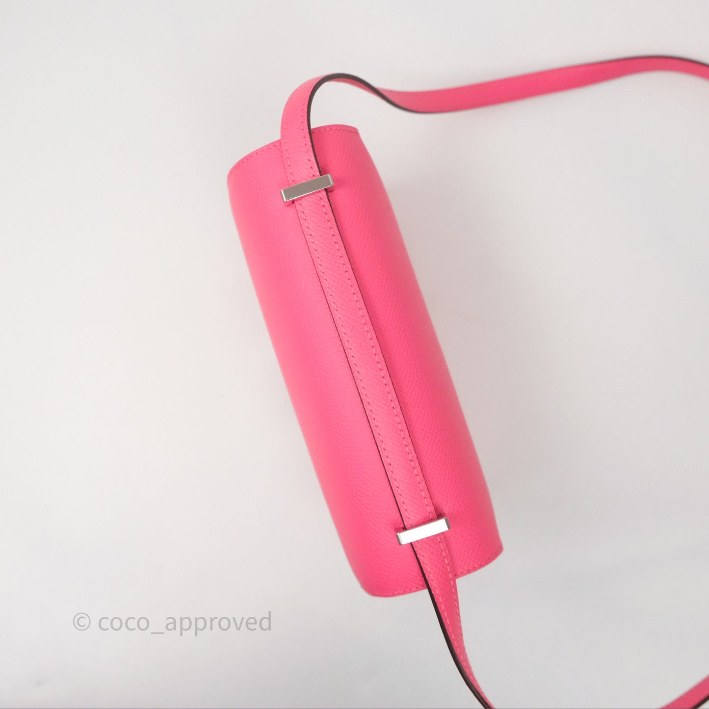 Hermès Mini Constance 18cm Rose Azalee 8W Palladium Hardware