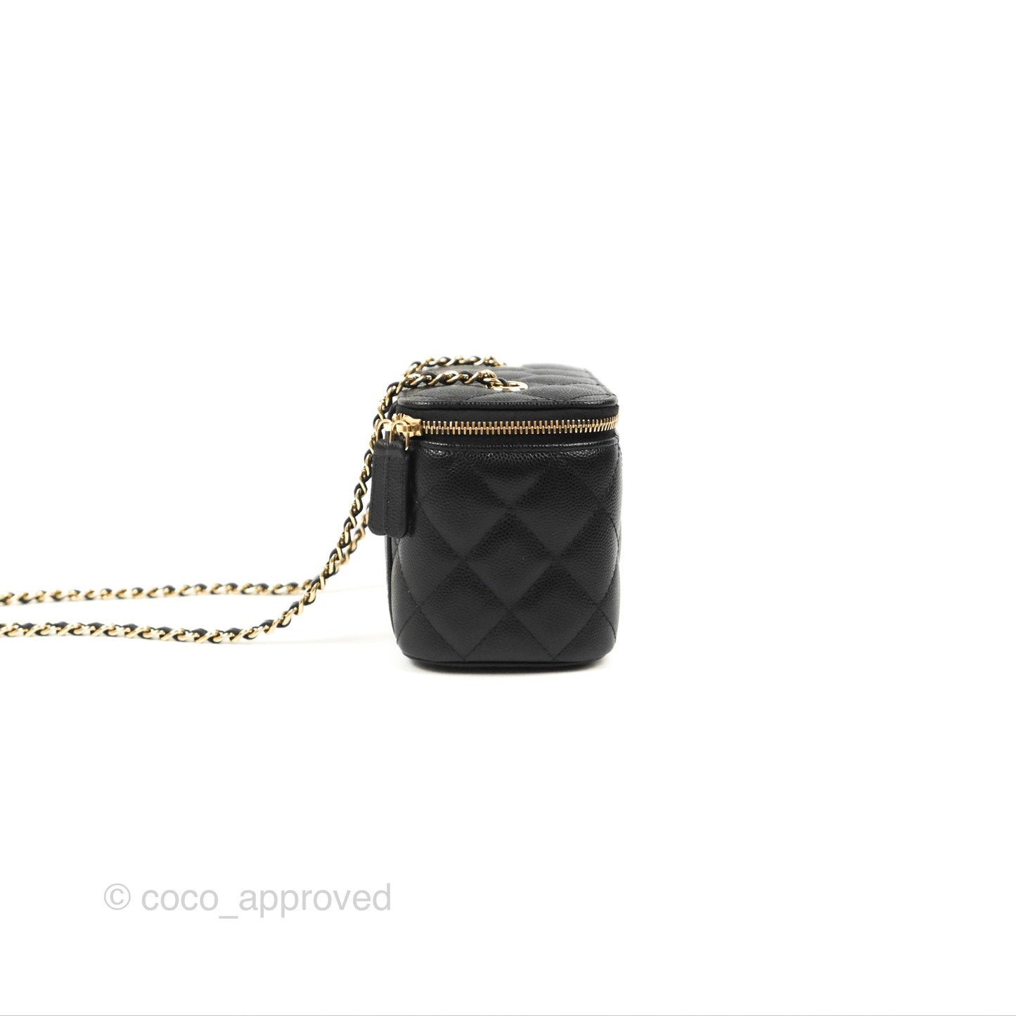 Chanel Classic Vanity Rectangular Black Caviar Gold Hardware