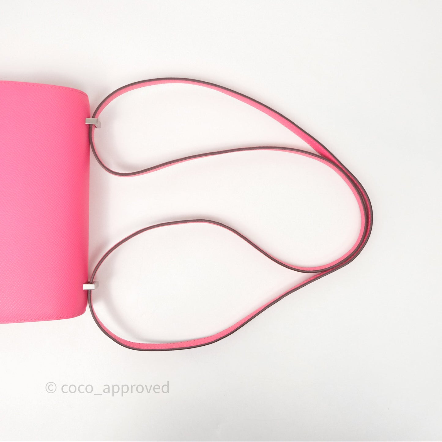 Hermès Mini Constance 18cm Rose Azalee 8W Palladium Hardware