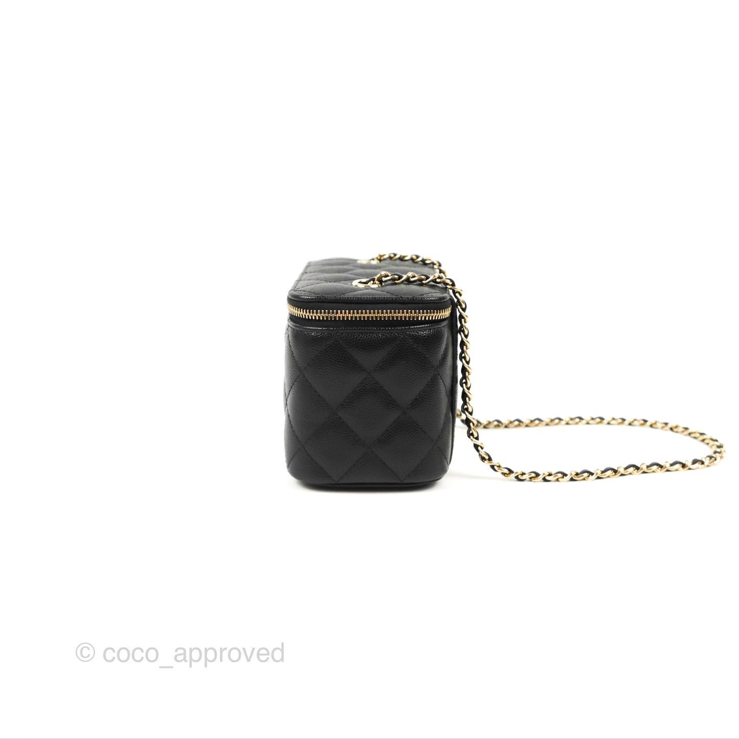 Chanel Classic Vanity Rectangular Black Caviar Gold Hardware