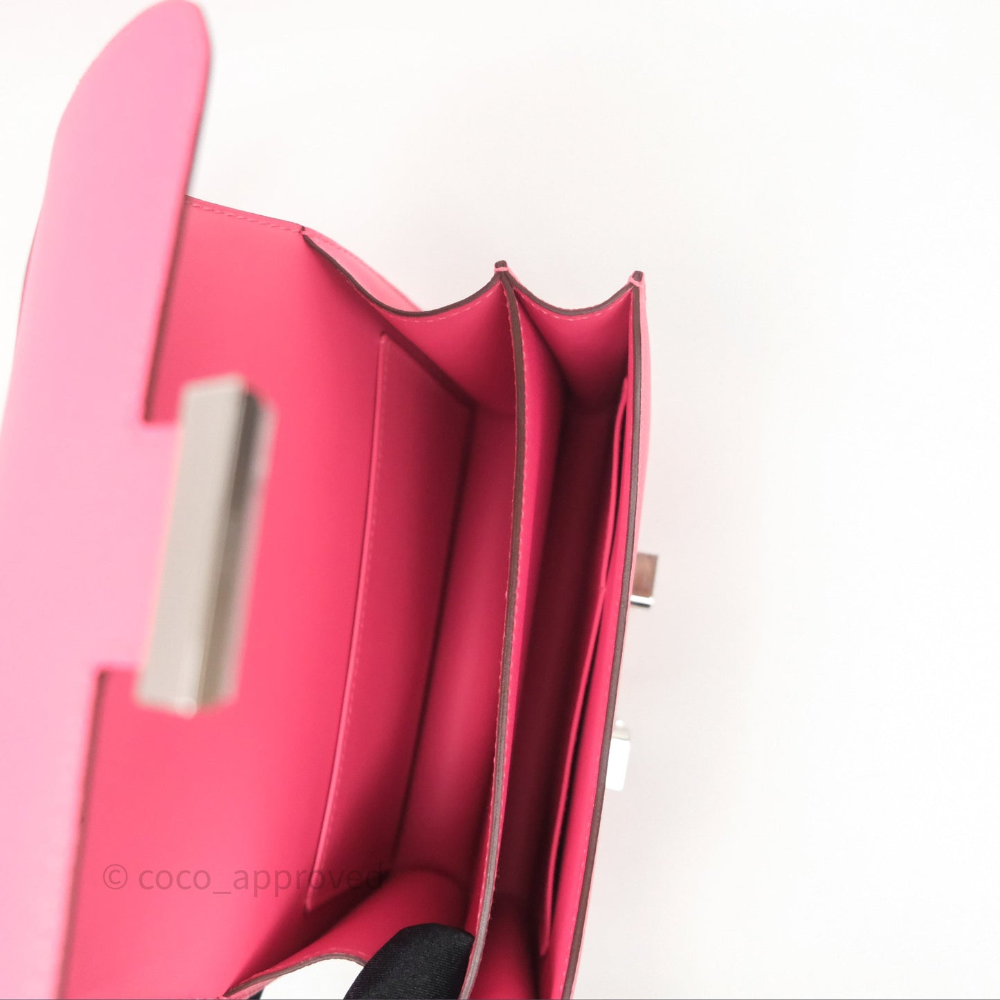 Hermès Mini Constance 18cm Rose Azalee 8W Palladium Hardware