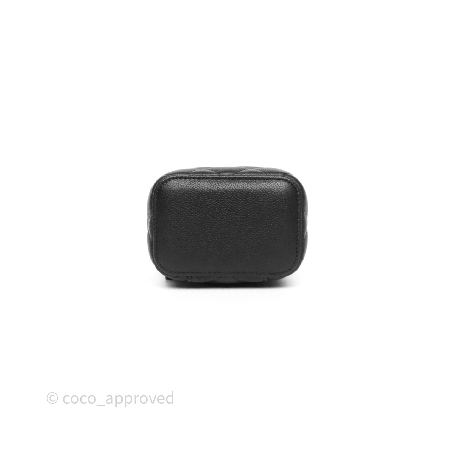Chanel Mini Vanity With CC Chain Black Caviar Gold Hardware