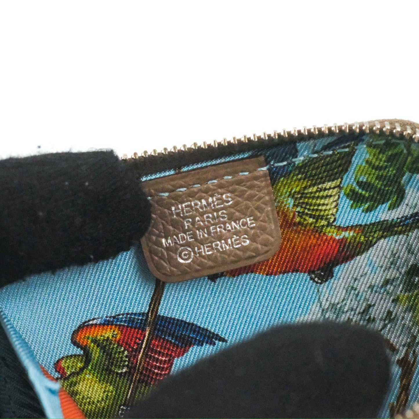 Hermès Silk'In Change Purse Etoupe Epsom