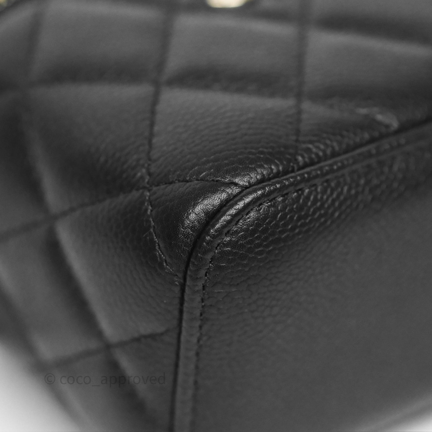 Chanel Mini Vanity With CC Chain Black Caviar Gold Hardware