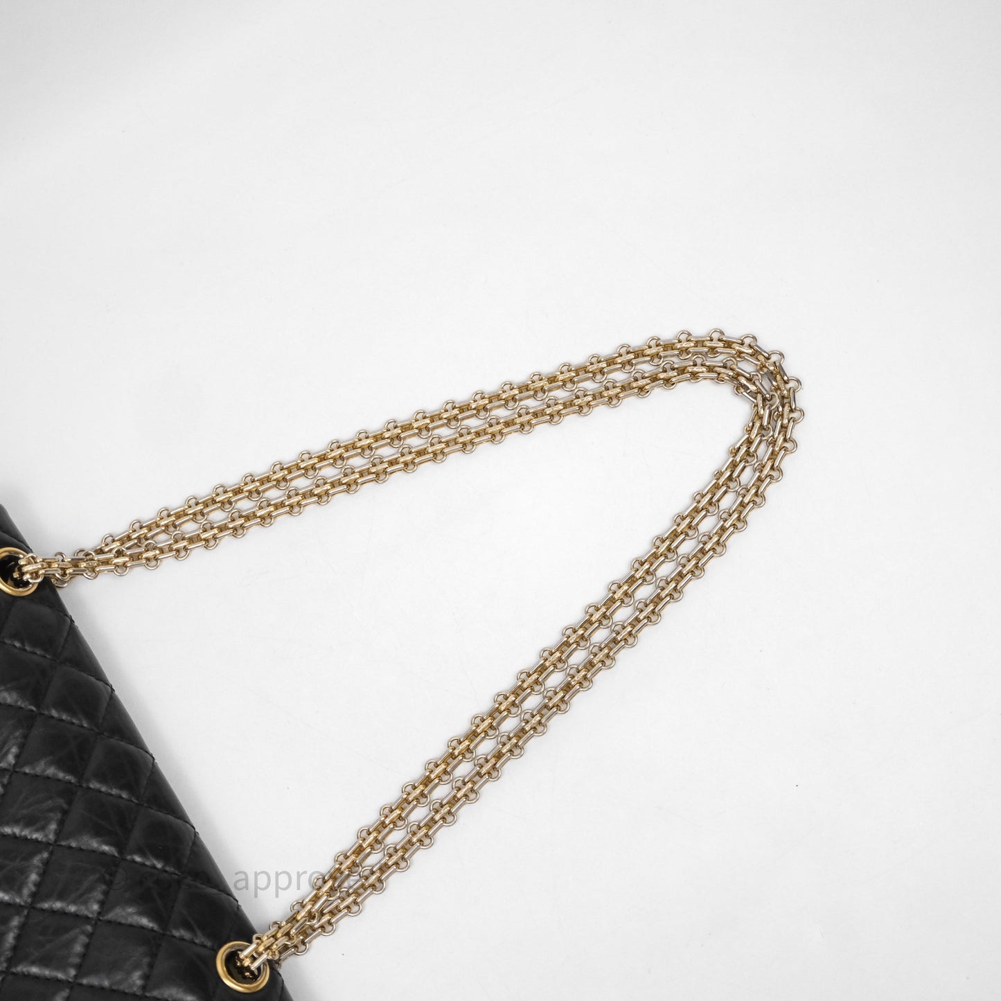 Chanel Reissue 225 Quilted Black Calfskin Aged Gold Hardware