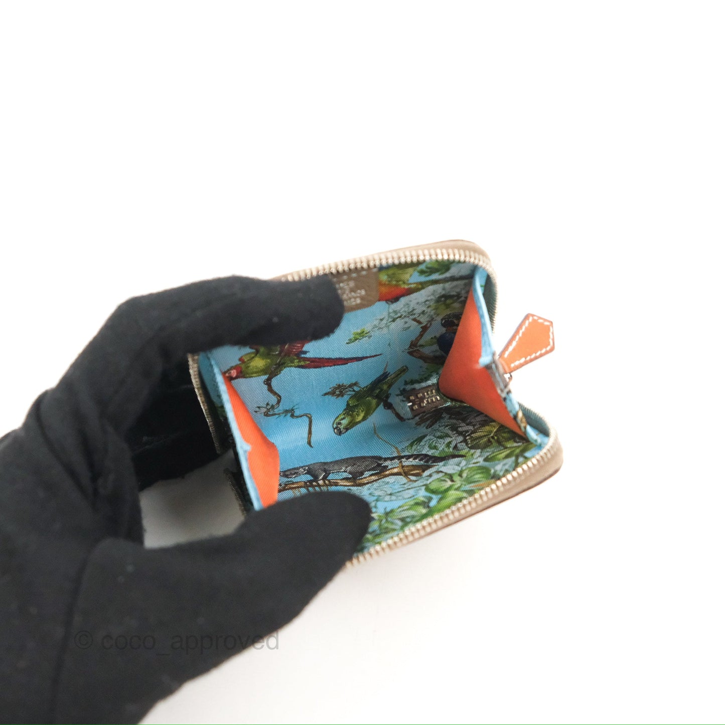 Hermès Silk'In Change Purse Etoupe Epsom
