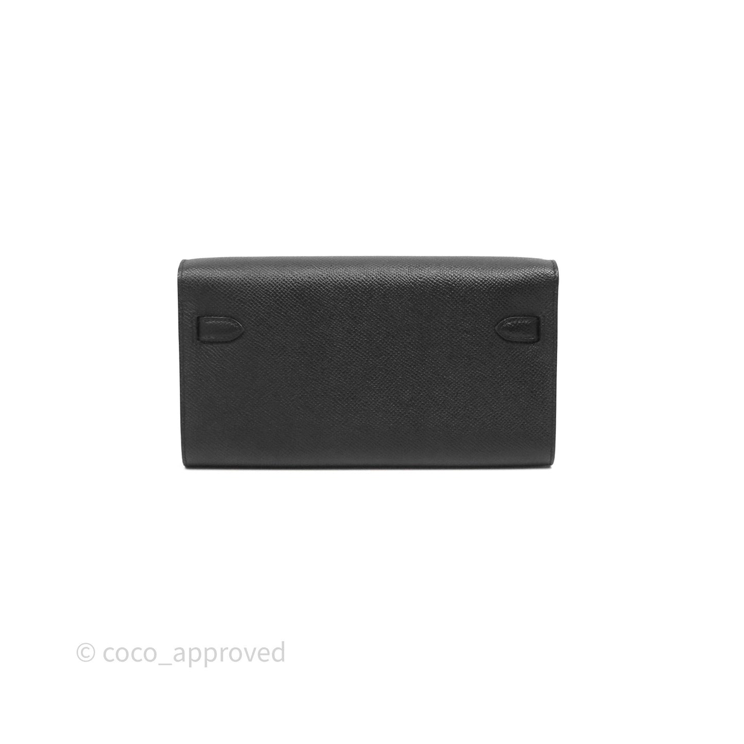 Hermès Kelly To Go Wallet Noir 89 Black Epsom Gold Hardware