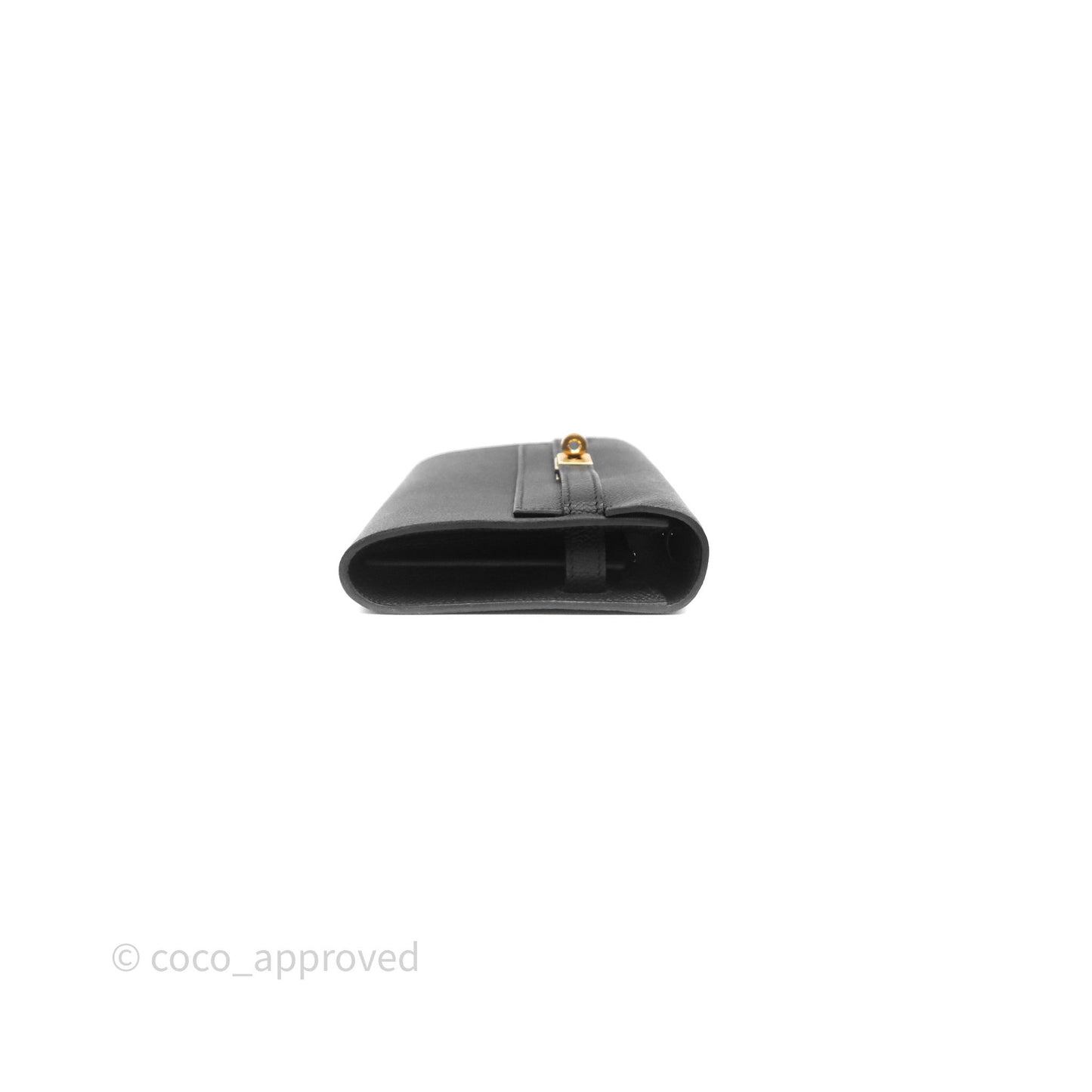 Hermès Kelly To Go Wallet Noir 89 Black Epsom Gold Hardware