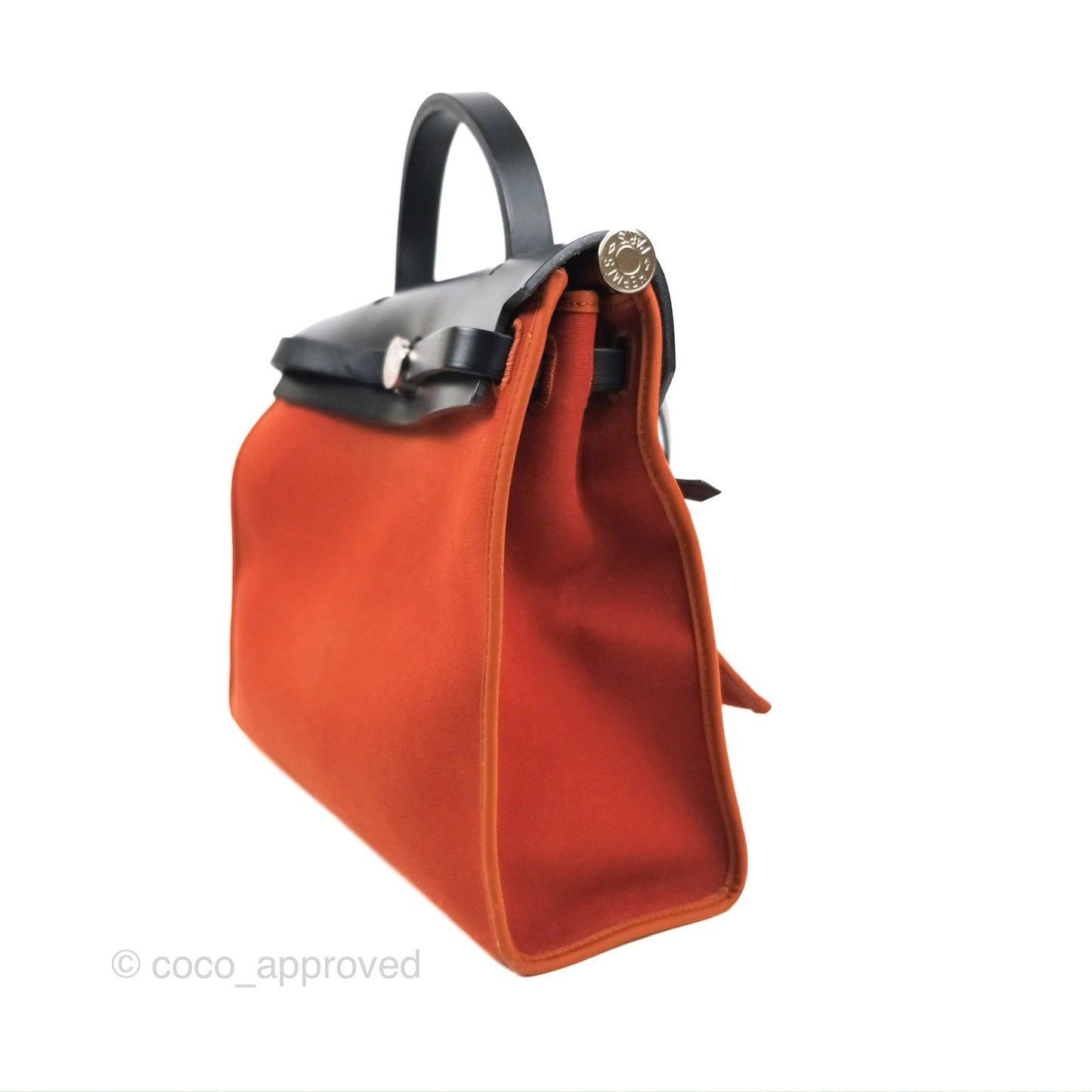 Hermès Herbag Zip 31 Cuivre/Black Canvas Palladium Hardware