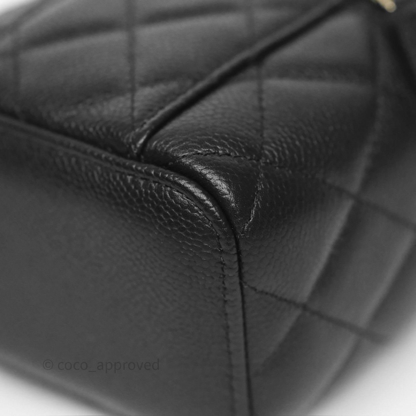 Chanel Mini Vanity With CC Chain Black Caviar Gold Hardware