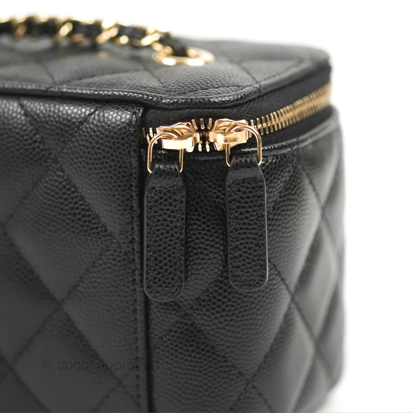 Chanel Classic Vanity Rectangular Black Caviar Gold Hardware