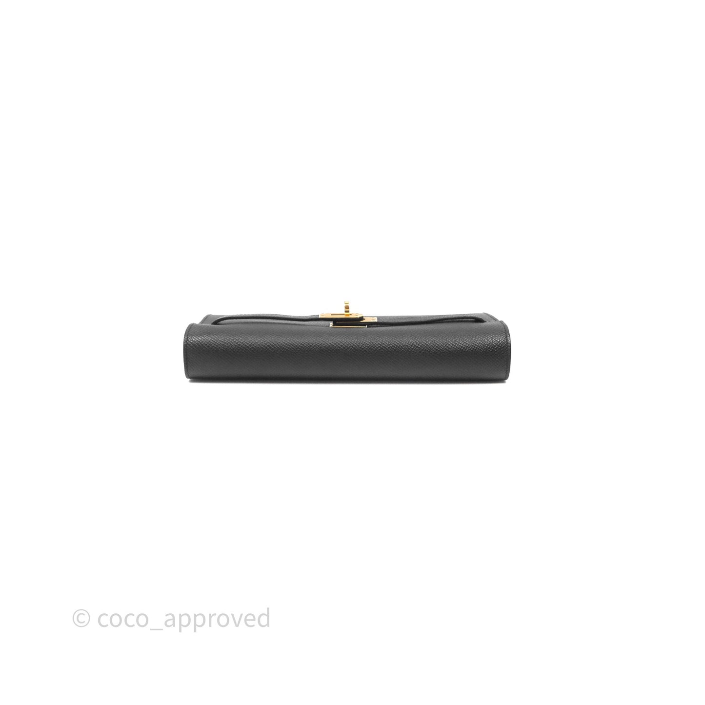 Hermès Kelly To Go Wallet Noir 89 Black Epsom Gold Hardware