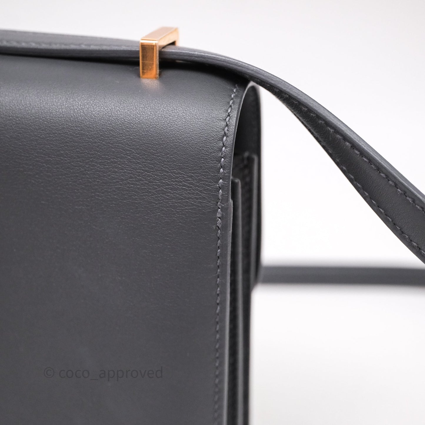 Hermès Mini Constance III Miroir Veau Swift 85 Ardoise Gold Hardware