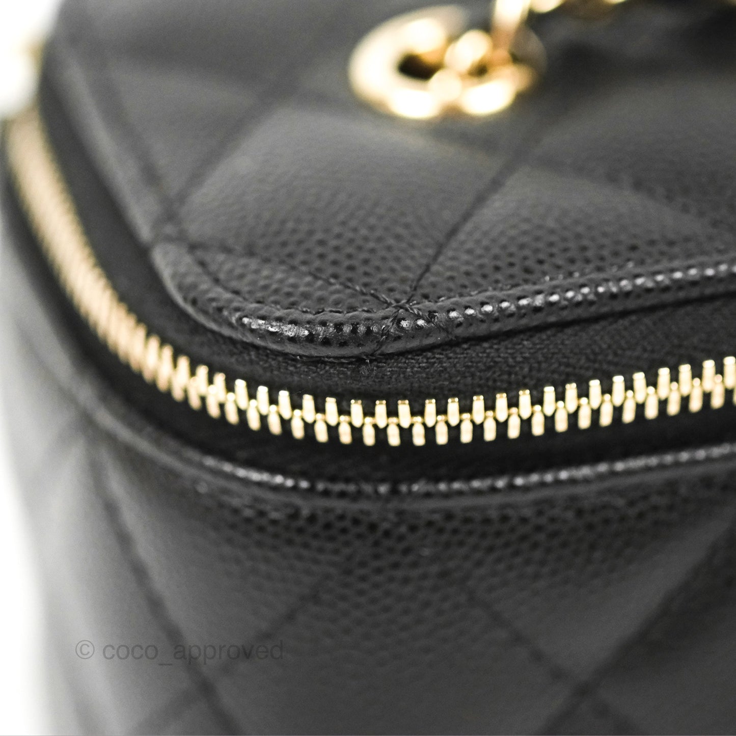 Chanel Classic Vanity Rectangular Black Caviar Gold Hardware
